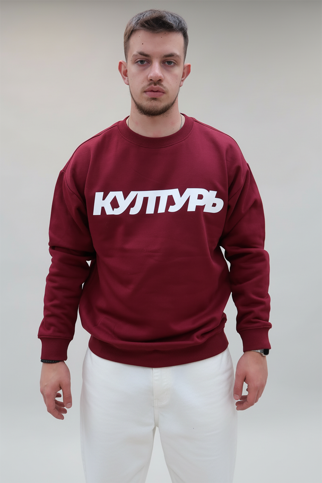 BURGUNDY CREWNECK