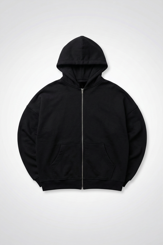 NOIR ZIPPER HOODIE